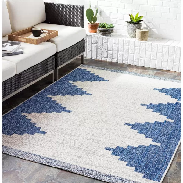 Artistic Weavers Esperanza Modern Outdoor Area Rug 67 Square Bright Blue67 Round Bright Blue