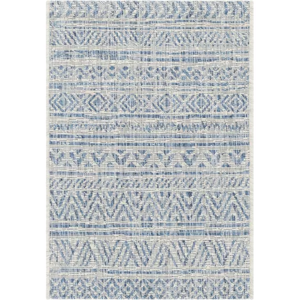 Artistic Weavers Esperanza Outdoor Area Rug67 SquareBlueWhite10 x 14 Denim