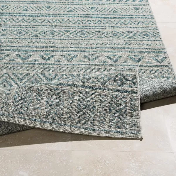 Artistic Weavers Esperanza Outdoor Area Rug67 SquareBlueWhite12 x 15 Teal