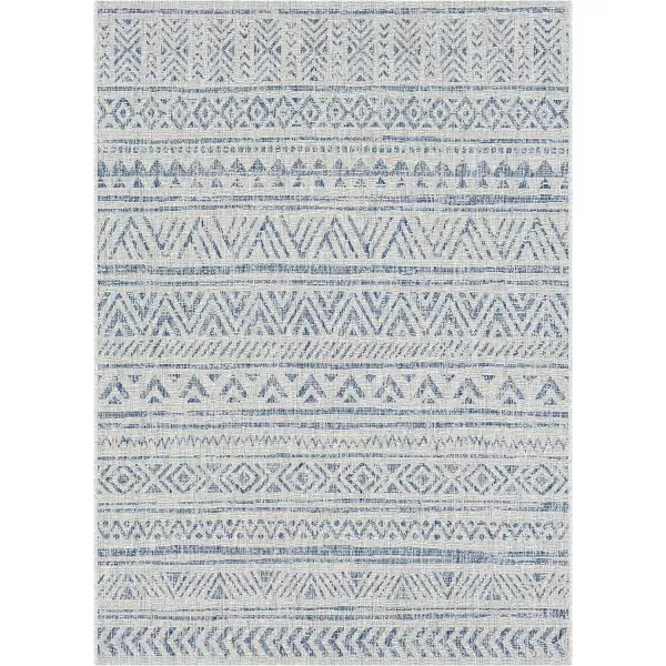 Artistic Weavers Esperanza Outdoor Area Rug67 SquareBlueWhite2 x 211 Denim