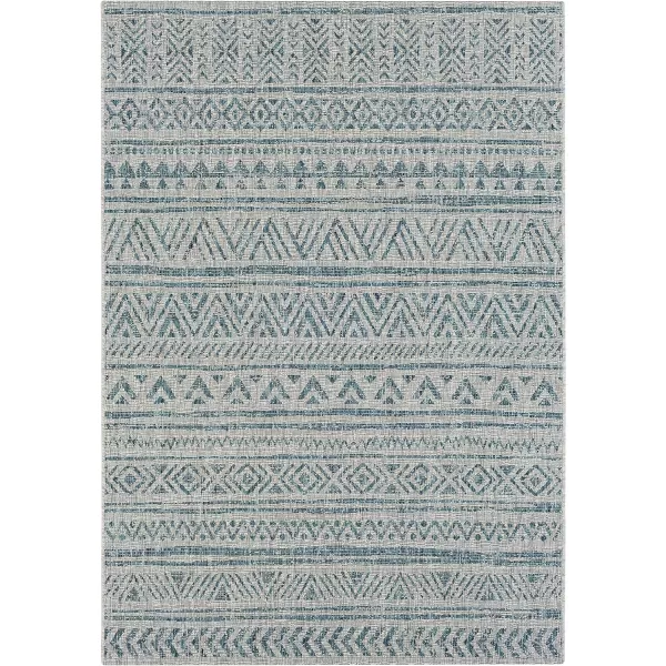 Artistic Weavers Esperanza Outdoor Area Rug67 SquareBlueWhite2 x 211 Teal