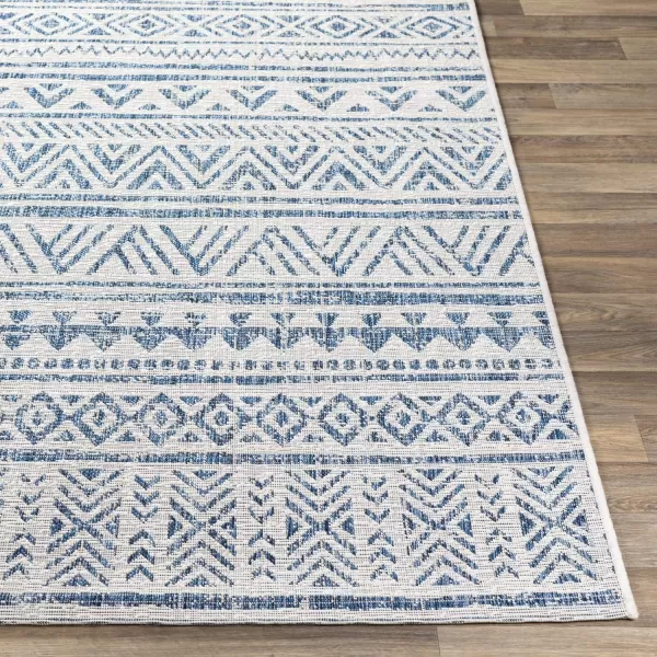 Artistic Weavers Esperanza Outdoor Area Rug67 SquareBlueWhite27 x 10 Navy