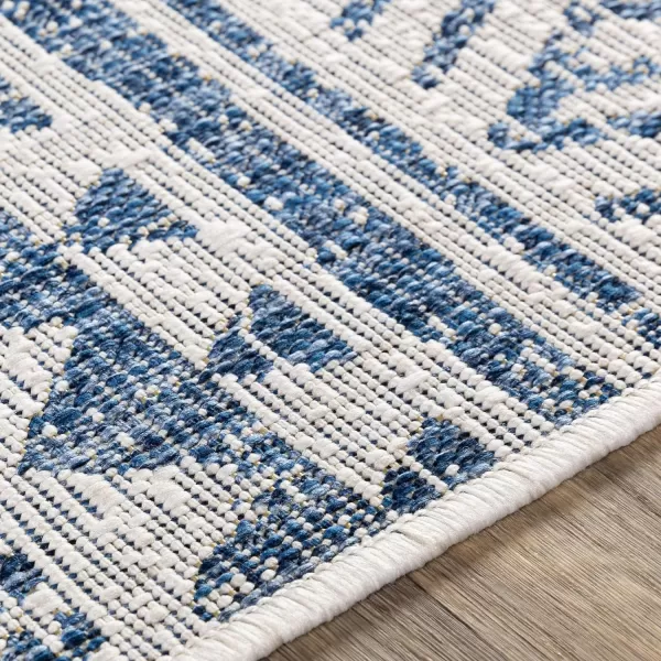 Artistic Weavers Esperanza Outdoor Area Rug67 SquareBlueWhite27 x 10 Navy