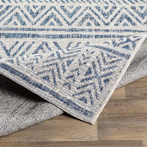 Artistic Weavers Esperanza Outdoor Area Rug67 SquareBlueWhite27 x 10 Navy