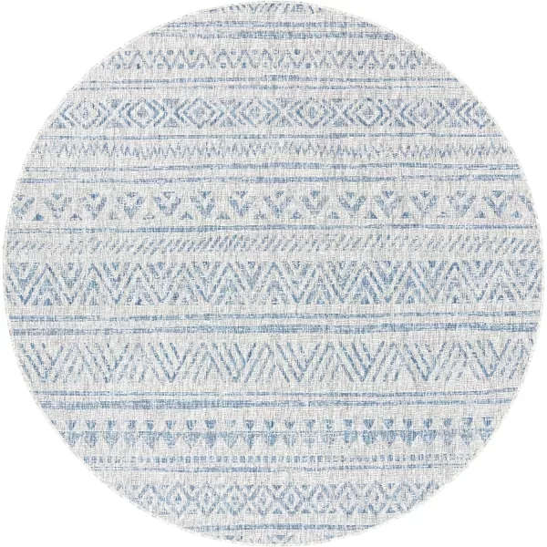 Artistic Weavers Esperanza Outdoor Area Rug67 SquareBlueWhite53 Round Denim