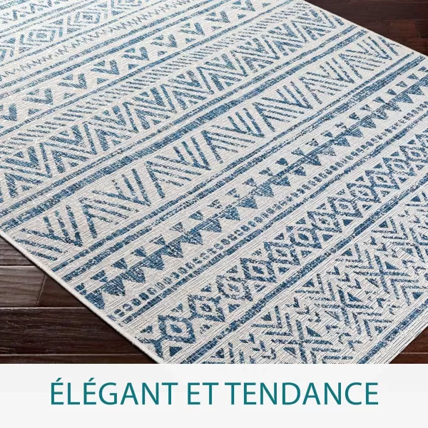 Artistic Weavers Esperanza Outdoor Area Rug67 SquareBlueWhite53 x 77 BlueWhite