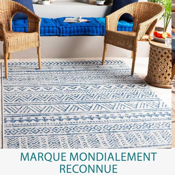 Artistic Weavers Esperanza Outdoor Area Rug67 SquareBlueWhite53 x 77 BlueWhite