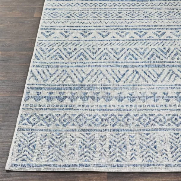 Artistic Weavers Esperanza Outdoor Area Rug67 SquareBlueWhite53 x 77 Denim