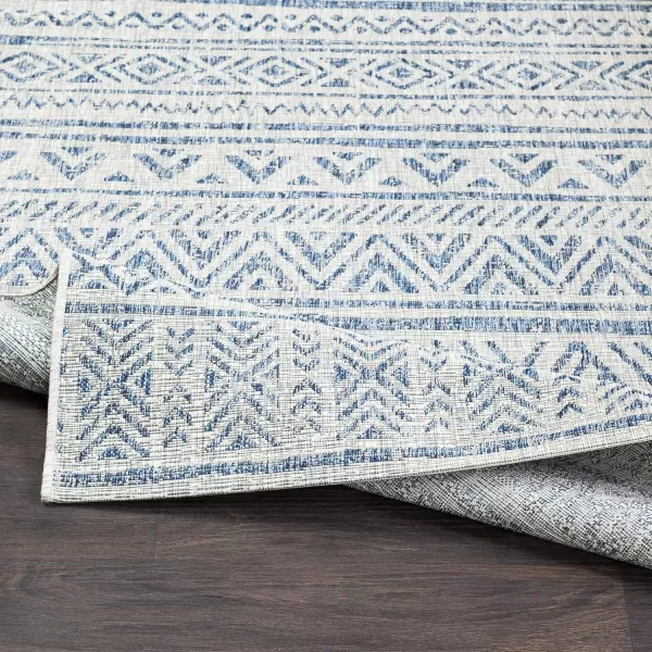 Artistic Weavers Esperanza Outdoor Area Rug67 SquareBlueWhite67 Round Denim