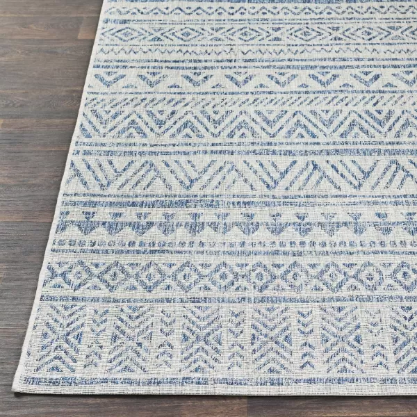 Artistic Weavers Esperanza Outdoor Area Rug67 SquareBlueWhite67 Round Denim