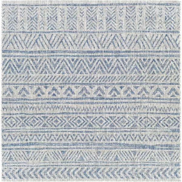 Artistic Weavers Esperanza Outdoor Area Rug67 SquareBlueWhite710 Square Denim