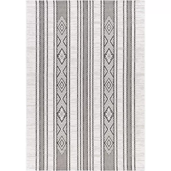 Artistic Weavers Esperanza Striped Outdoor Area RugBlackWhite 27 x 10