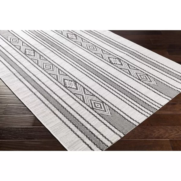 Artistic Weavers Esperanza Striped Outdoor Area RugBlackWhite 27 x 10