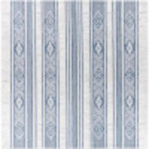 Artistic Weavers Esperanza Striped Outdoor Area RugBright BlueWhite 67 Square