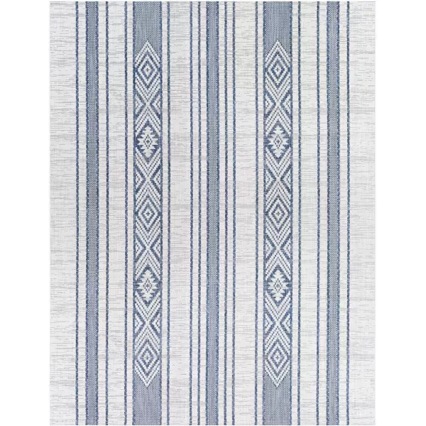 Artistic Weavers Esperanza Striped Outdoor Area RugBright BlueWhite 710 x 102