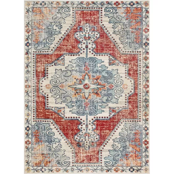 Artistic Weavers Farouk Area Rug 53 x 74 RedBlue2 x 211 Red  Blue