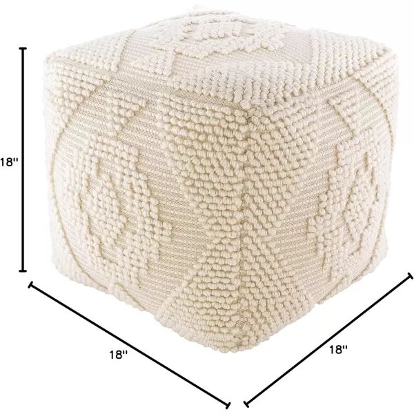 Artistic Weavers Forda Pouf 18 x 18 x 18 BeigeArtistic Weavers Forda Pouf 18 x 18 x 18 Beige