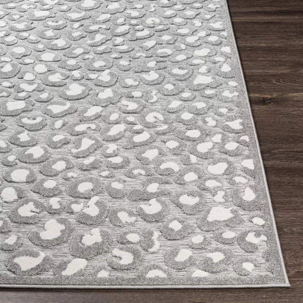 Artistic Weavers Fran Outdoor Leopard Area Rug 53 x 73 Medium Gray710 x 10 Medium Gray