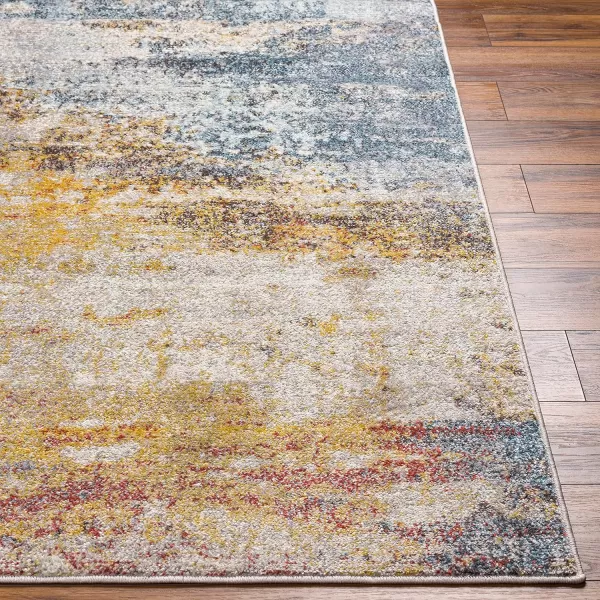 Artistic Weavers Gaillard Area Rug52 x 7Sky BlueMustardRound Sky BlueMustard 7 ft 10 in