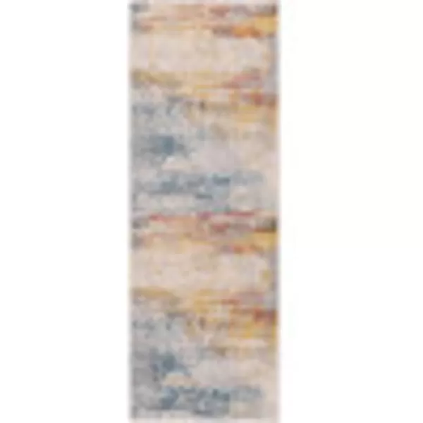 Artistic Weavers Gaillard Area Rug52 x 7Sky BlueMustardRunner Sky BlueMustard 2 ft 7 in x 7 ft 3 in