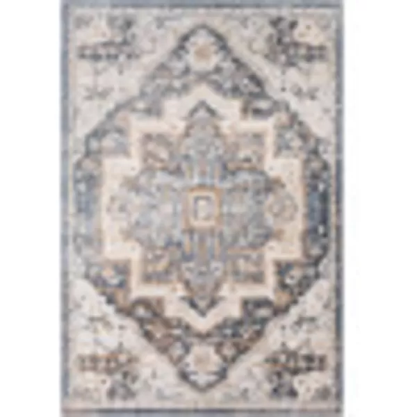 Artistic Weavers Gianluca Traditional Medallion Area Rug52 x 7 Dark GrayCream