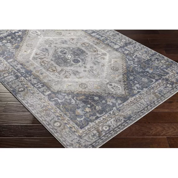 Artistic Weavers Gohar Vintage Medallion Area Rug 53 x 7 DenimBrown53 x 7 DenimBrown