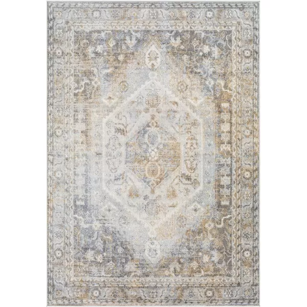 Artistic Weavers Gohar Vintage Medallion Area Rug 53 x 7 DenimBrown53 x 7 MustardDenim