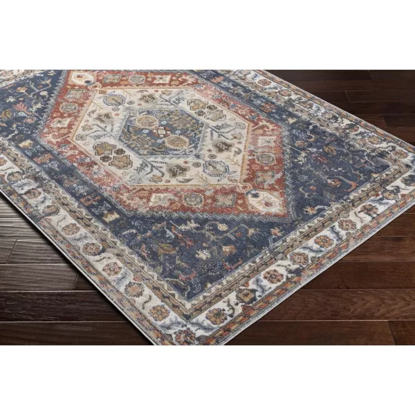 Artistic Weavers Gohar Vintage Medallion Area Rug 53 x 7 DenimBrown53 x 7 RustDenim