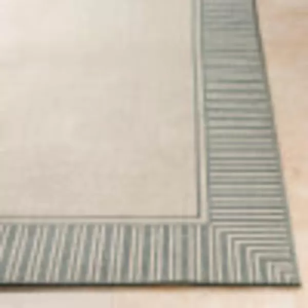 Artistic Weavers Hampshire Solid Border Outdoor Area Rug 73 Square Taupe53 Round Green