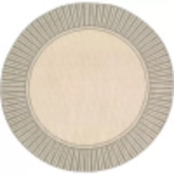 Artistic Weavers Hampshire Solid Border Outdoor Area Rug 73 Square Taupe53 Round Green