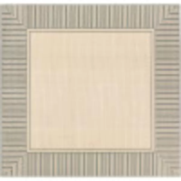 Artistic Weavers Hampshire Solid Border Outdoor Area Rug 73 Square Taupe73 Square Green