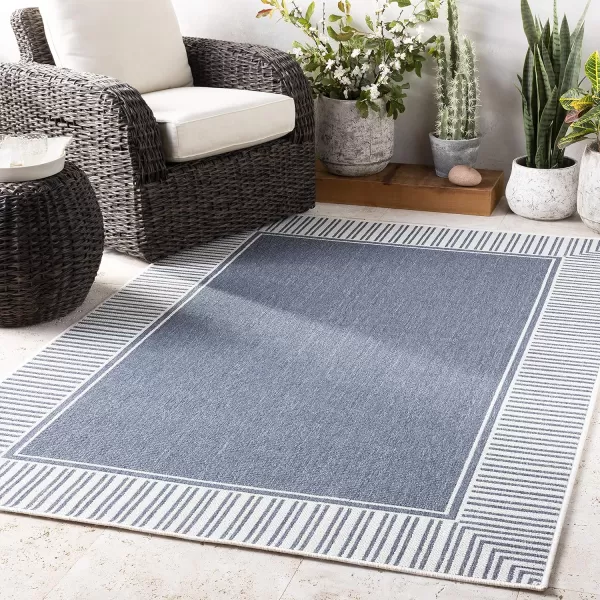 Artistic Weavers Hampshire Solid Border Outdoor Area Rug 73 Square Taupe810 Round Charcoal