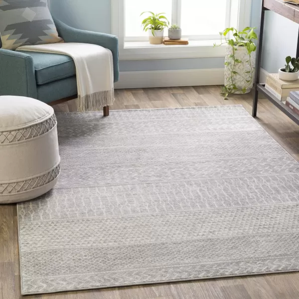 Artistic Weavers Hana Modern Moroccan Area Rug67 SquareSilver GreyRunner Medium Grey 2 ft 7 in x 7 ft 3 in