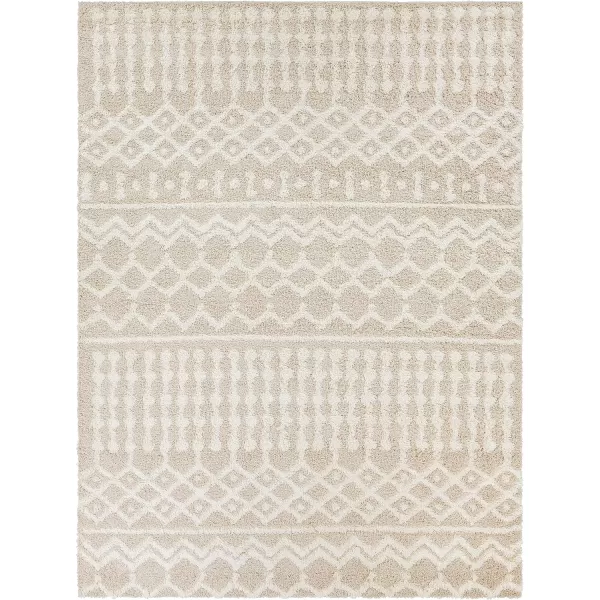 Artistic Weavers Hapsburg Moroccan Shag Area Rug 67 Square BeigeBeige 10 ft x 14 ft