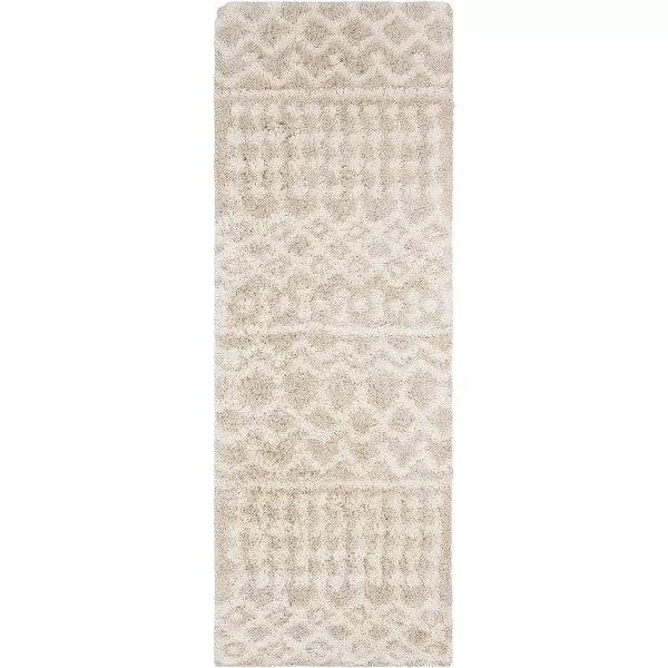 Artistic Weavers Hapsburg Moroccan Shag Area Rug 67 Square BeigeBeige 2 ft 7 in x 7 ft 3 in