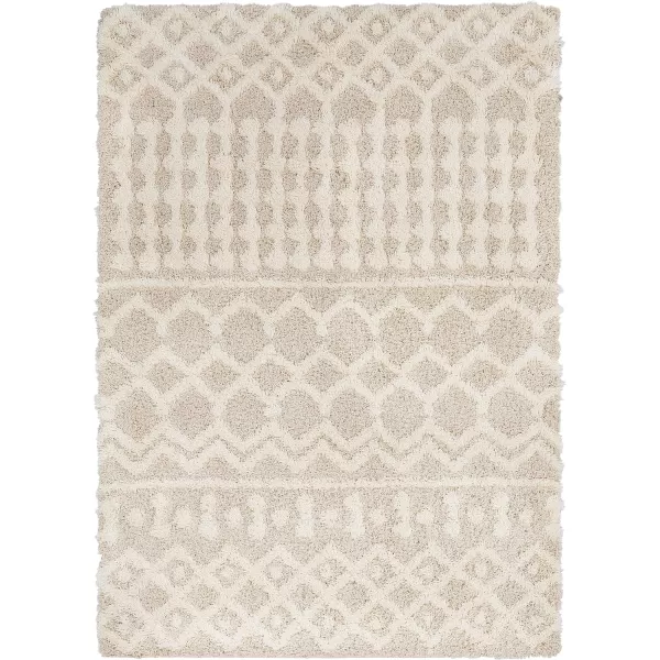 Artistic Weavers Hapsburg Moroccan Shag Area Rug 67 Square BeigeBeige 4 ft 3 in x 5 ft 7 in