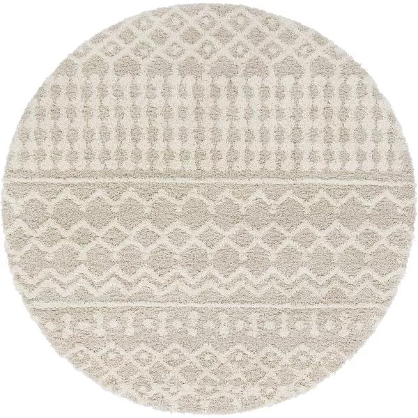 Artistic Weavers Hapsburg Moroccan Shag Area Rug 67 Square BeigeBeige 710 Round