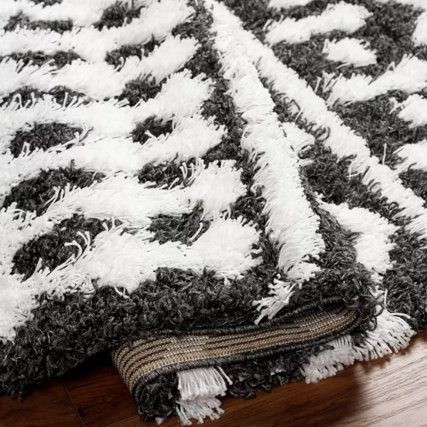 Artistic Weavers Hapsburg Moroccan Shag Area Rug 67 Square BeigeBlackWhite 27 x 73