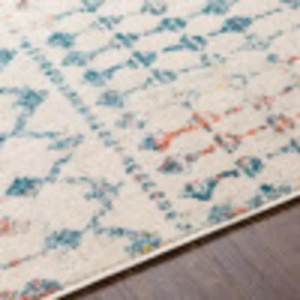 Artistic Weavers Hapsburg Moroccan Shag Area Rug 67 Square BeigeBlueCream 5 ft 3 in x 7 ft 3 in