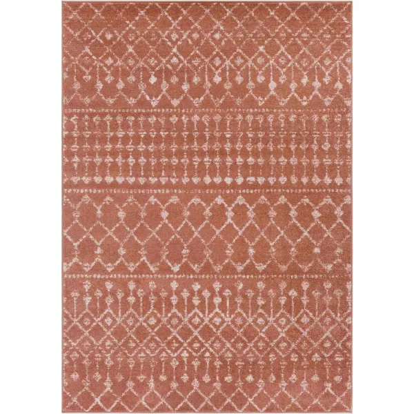 Artistic Weavers Hapsburg Moroccan Shag Area Rug 67 Square BeigeBurnt Orange 6 ft 7 in x 9 ft