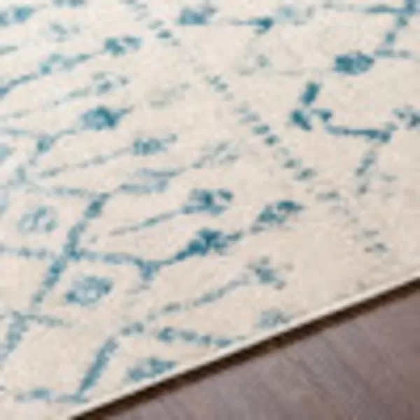 Artistic Weavers Hapsburg Moroccan Shag Area Rug 67 Square BeigeDark Blue 6 ft 7 in x 9 ft