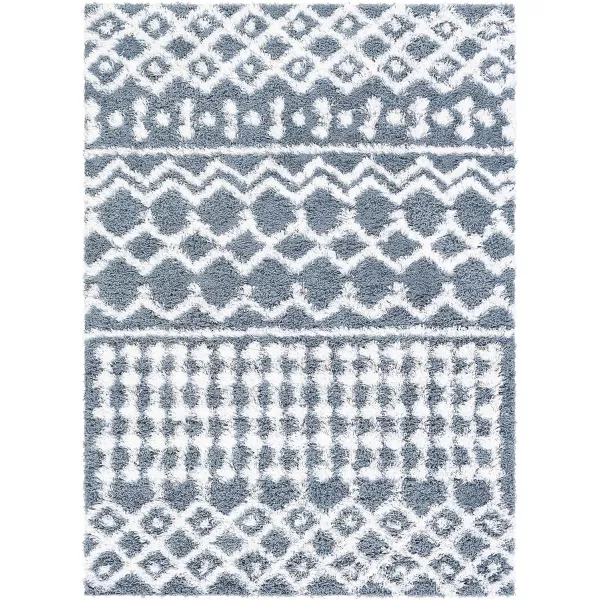 Artistic Weavers Hapsburg Moroccan Shag Area Rug 67 Square BeigeDenim 5 ft 3 in x 7 ft 3 in