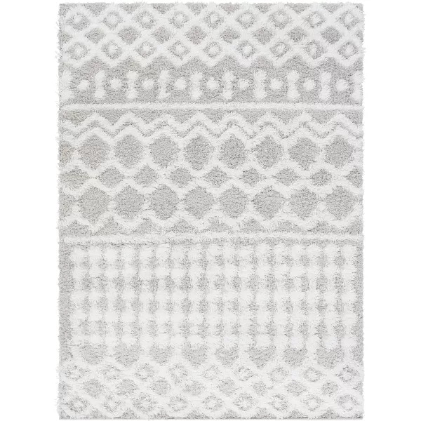 Artistic Weavers Hapsburg Moroccan Shag Area Rug 67 Square BeigeLight Gray 5 ft 3 in x 7 ft 3 in