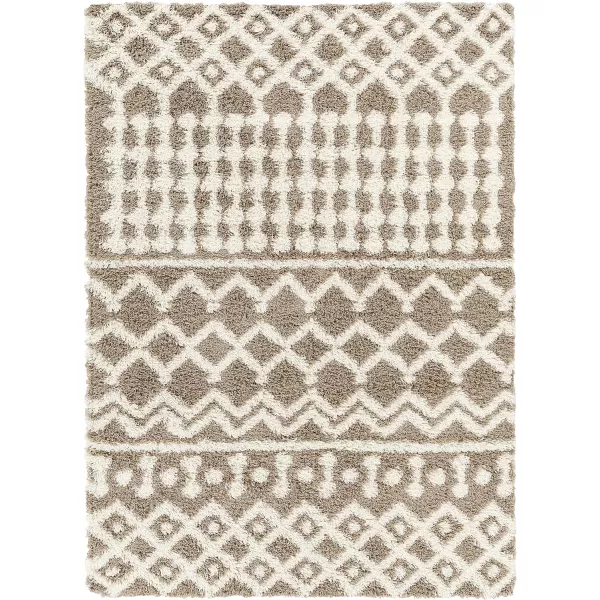 Artistic Weavers Hapsburg Moroccan Shag Area Rug 67 Square BeigeMedium Brown 53 x 73