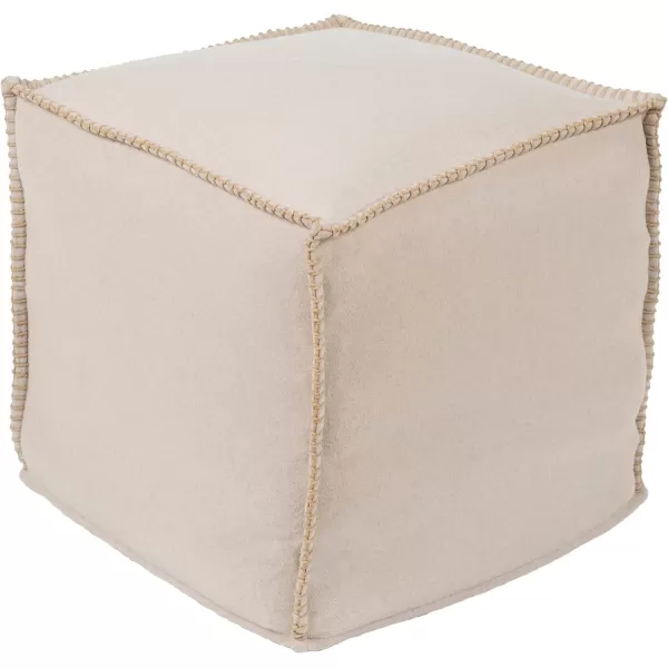 Artistic Weavers Hatch Pouf 18 x 18 x 18 Denim18H x 18W x 18D Tan