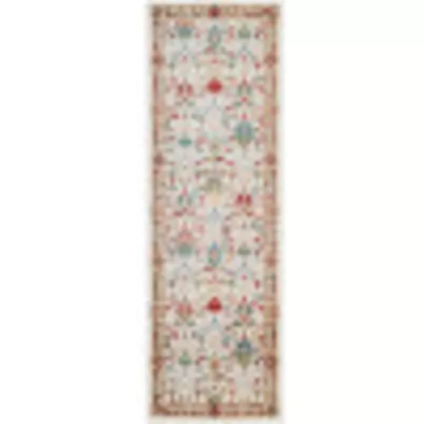 Artistic Weavers Hearthfire Traditional Oriental Area Rug 7 ft 10 in x 9 ft 10 in White RedKhaki 2 ft 6 in x 7 ft 10 in