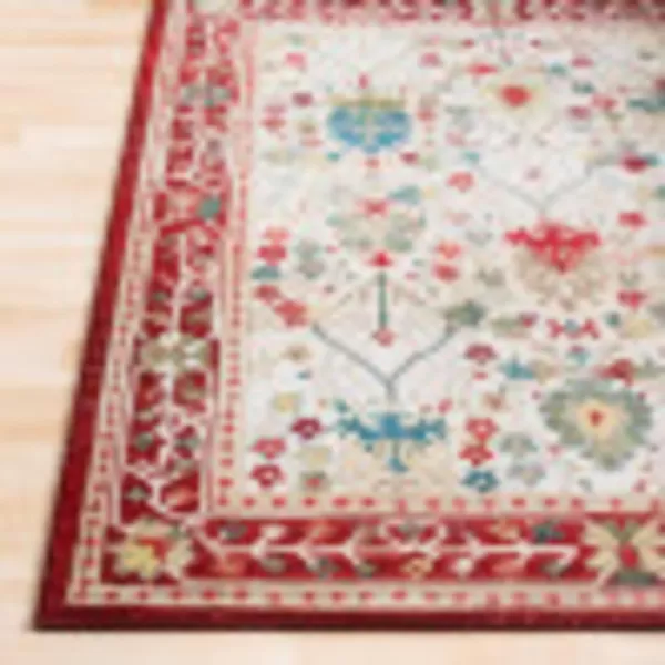 Artistic Weavers Hearthfire Traditional Oriental Area Rug 7 ft 10 in x 9 ft 10 in White RedKhakiRed 2 ft 6 in x 7 ft 10 in