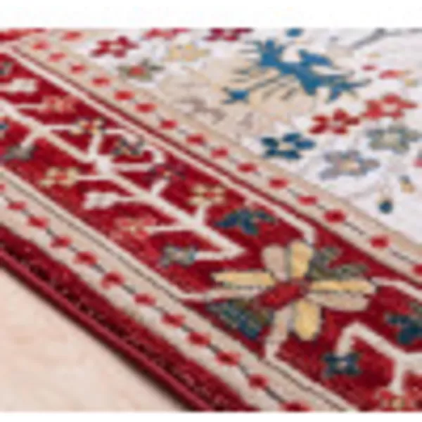 Artistic Weavers Hearthfire Traditional Oriental Area Rug 7 ft 10 in x 9 ft 10 in White RedKhakiRed 2 ft 6 in x 7 ft 10 in