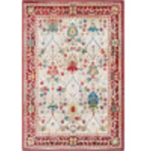 Artistic Weavers Hearthfire Traditional Oriental Area Rug 7 ft 10 in x 9 ft 10 in White RedKhakiRed 2 ft x 2 ft 11 in