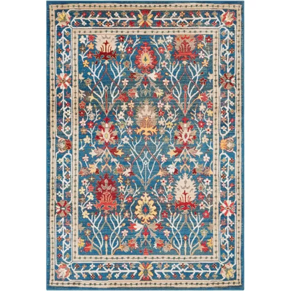 Artistic Weavers Hearthfire Traditional Oriental Area Rug 7 ft 10 in x 9 ft 10 in White RedNavyKhaki 2 ft x 2 ft 11 in